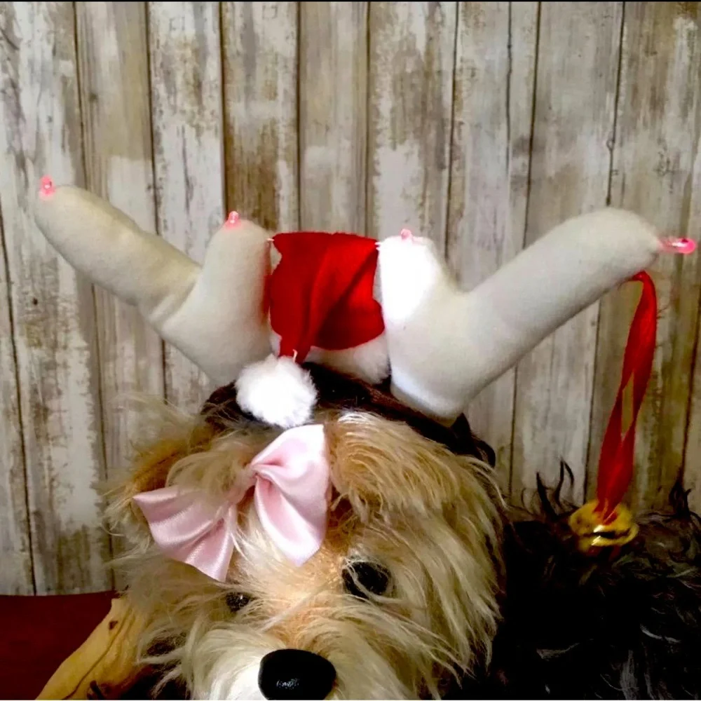 PET DOG CAT LIGHT UP REINDEER ANTLERS CHRISTMAS